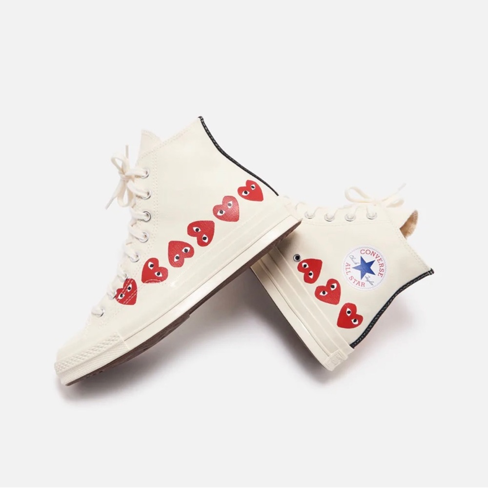Converse X Comme Des Garcons Cdg Play Multi Heart Chuck Taylor High - Picture 1 of 5